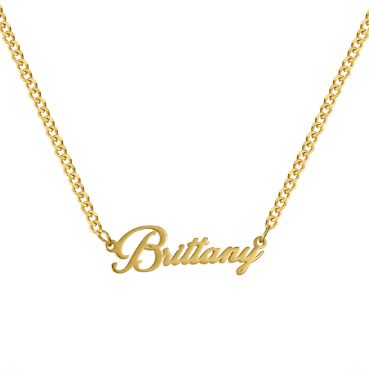 Custom/Personalized Nameplate Curb Necklace - EVRYJEWELS
