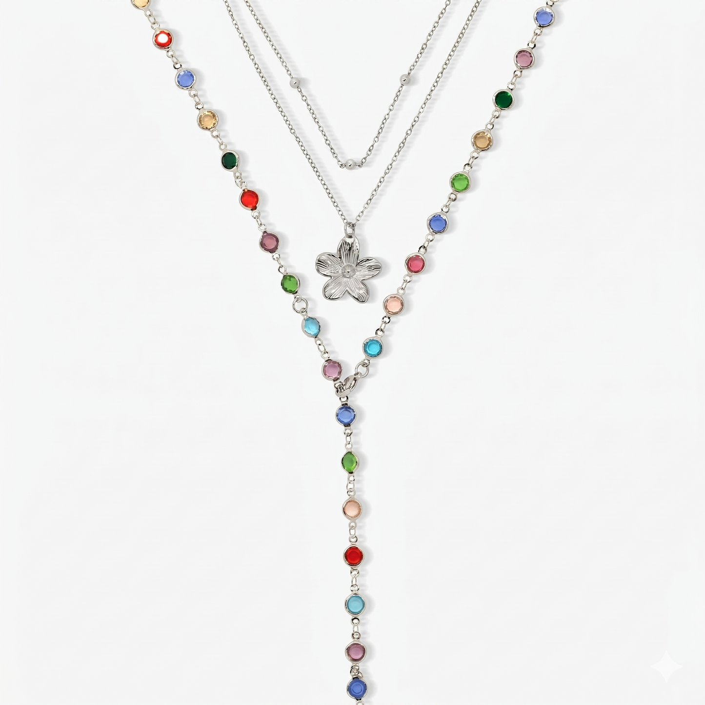 Sunset Glow Rainbow Necklace Set - EVRYJEWELS