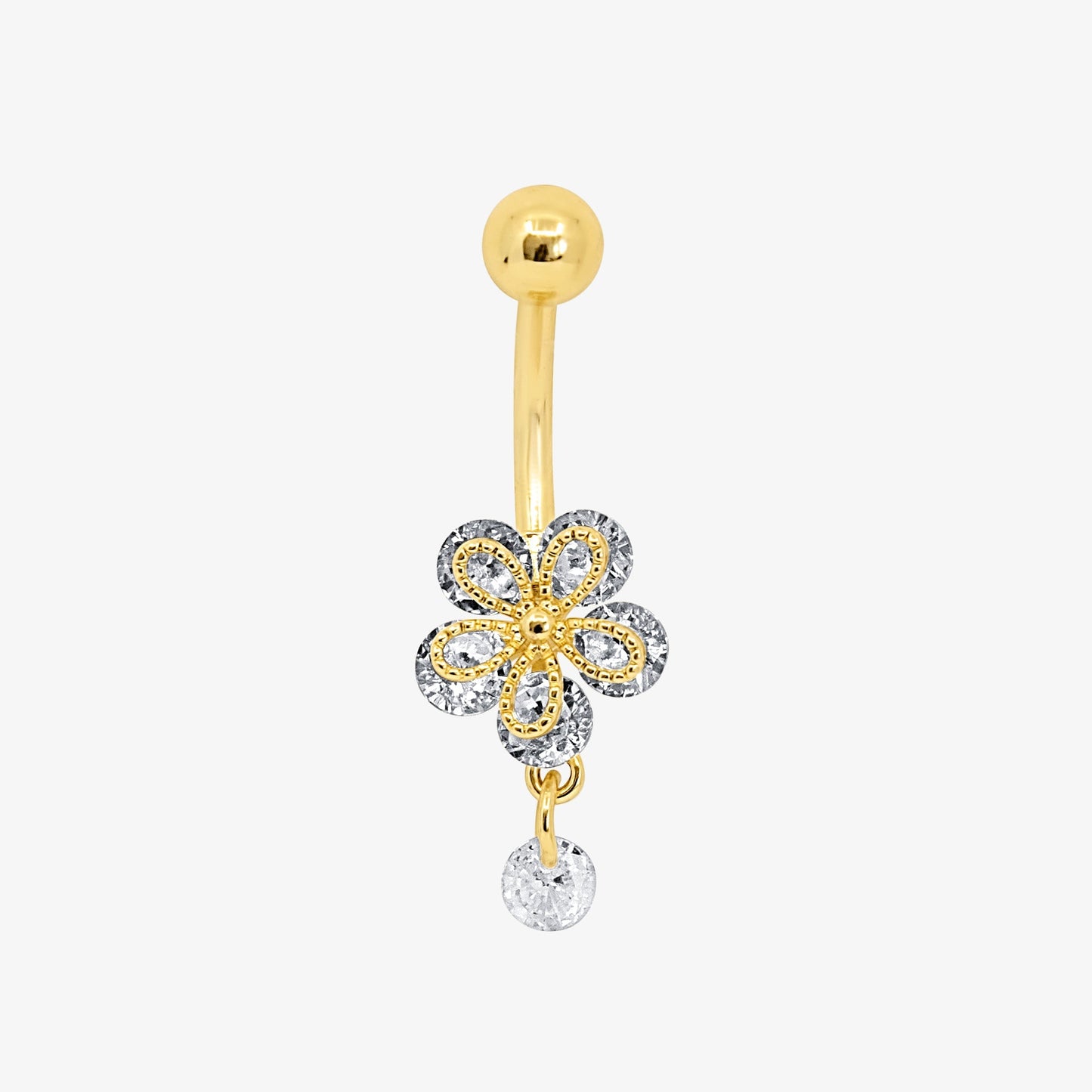 Flower Kiss Belly Ring - EVRYJEWELS