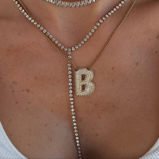 Nena Tennis Lariat Necklace - EVRYJEWELS