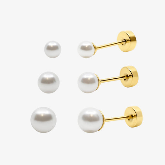 Pearl Crush Flat Back Earrings - EVRYJEWELS
