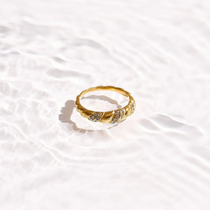 Crystal Twist Dome Ring - EVRYJEWELS