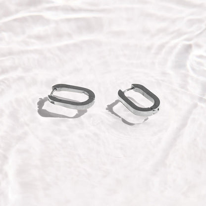 Slim Block Hoops - EVRYJEWELS