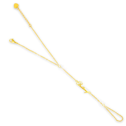 Custom/Personalized Name Plate Hand Chain - EVRYJEWELS
