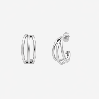 Triple Charm Hoop Earrings - EVRYJEWELS