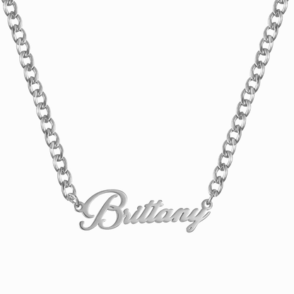 Custom/Personalized Nameplate Curb Necklace - EVRYJEWELS