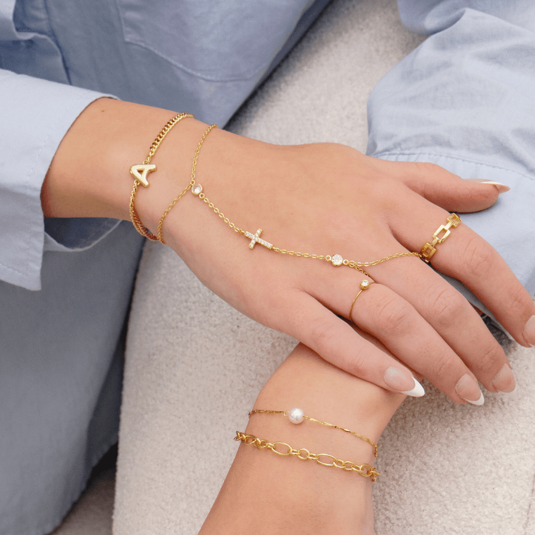 Don't Cross Me Hand Chain - EVRYJEWELS