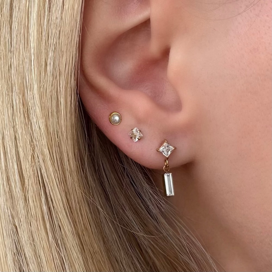 Sweet Shine Flat Back Earrings Set - EVRYJEWELS