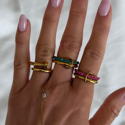 Rosie Glow Stacked Ring - EVRYJEWELS