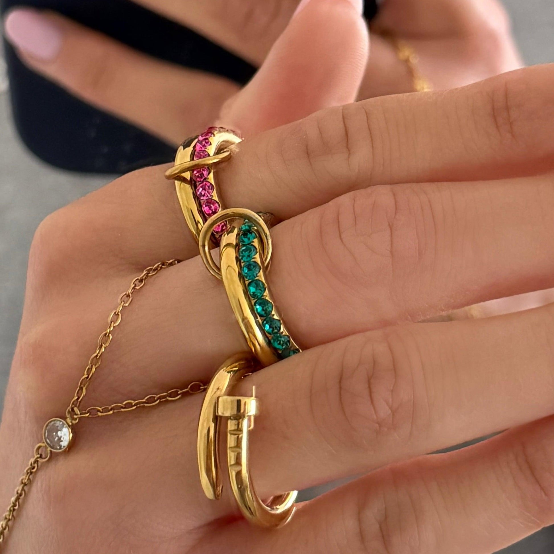 Rosie Glow Stacked Ring - EVRYJEWELS