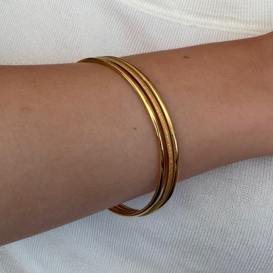 Baddie 3-Piece Bangle Set - EVRYJEWELS