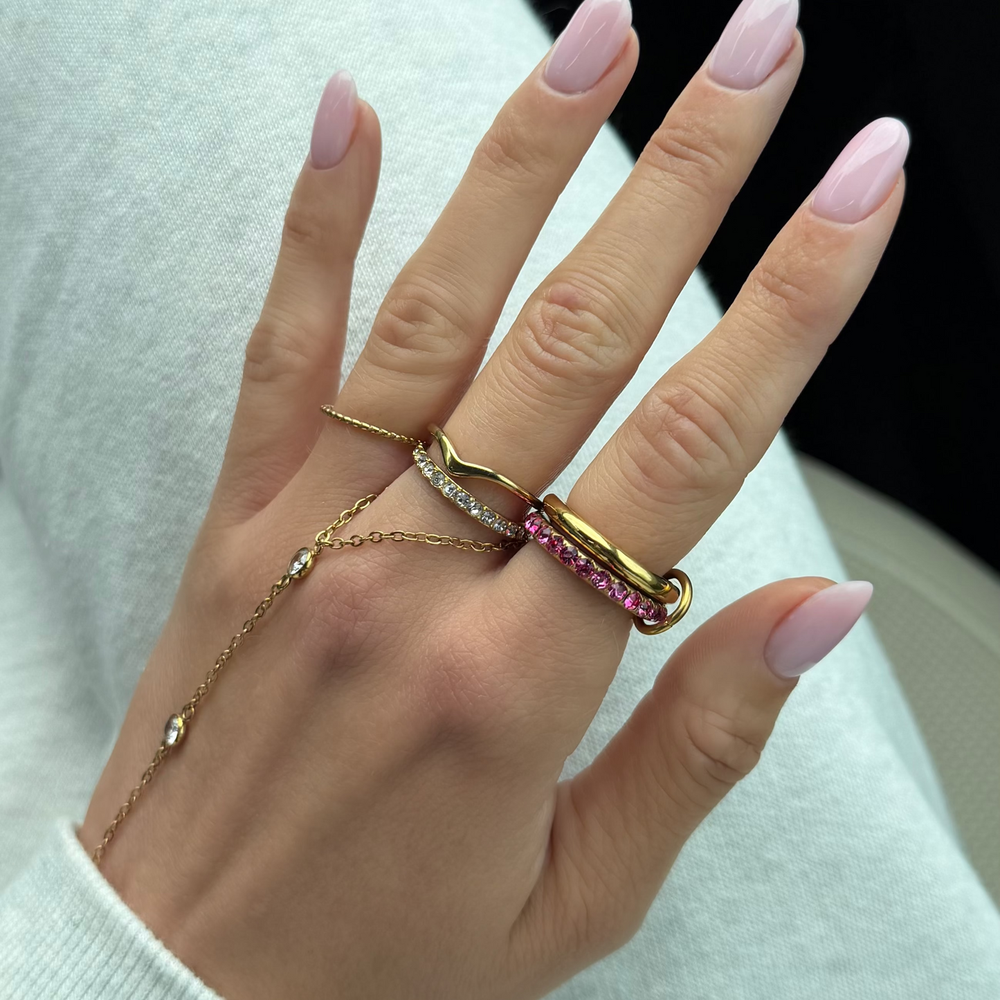 Rosie Glow Stacked Ring - EVRYJEWELS