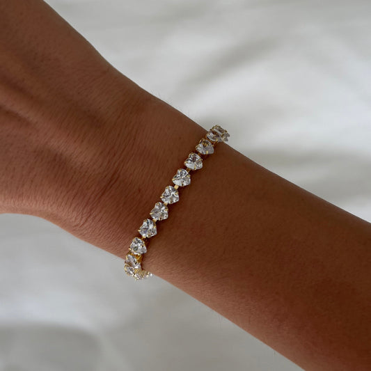 Fergie Heart Tennis Bracelet - EVRYJEWELS