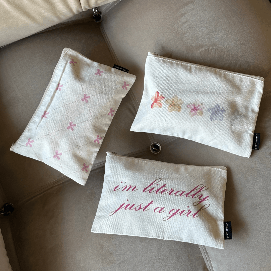 Just A Girl Toiletry Bag - EVRYJEWELS