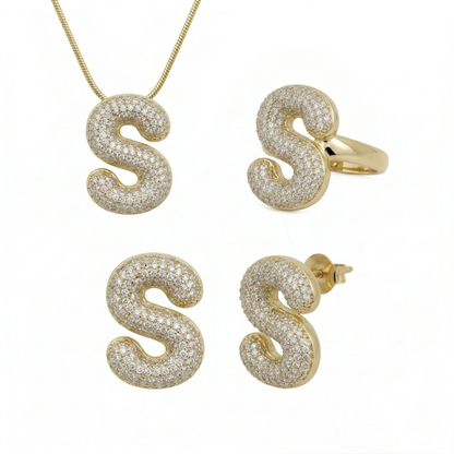 Adore Me Earring, Ring & Necklace 3 Piece Bundle - EVRYJEWELS