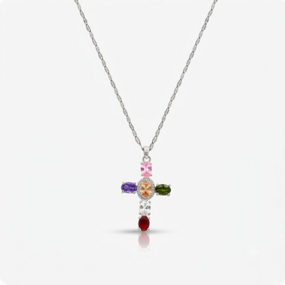 Heavenly Glow Cross Necklace - EVRYJEWELS