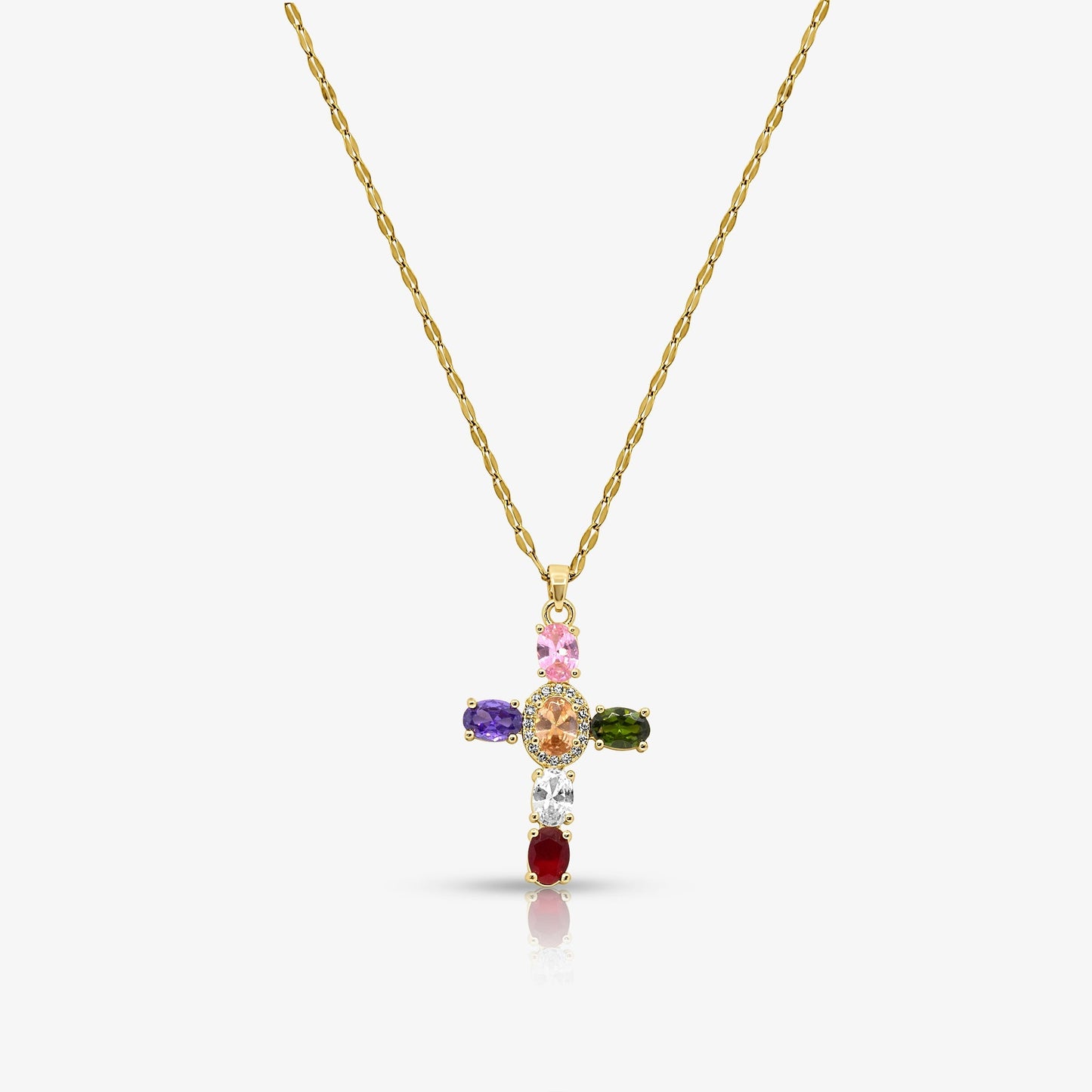 Heavenly Glow Cross Necklace - EVRYJEWELS