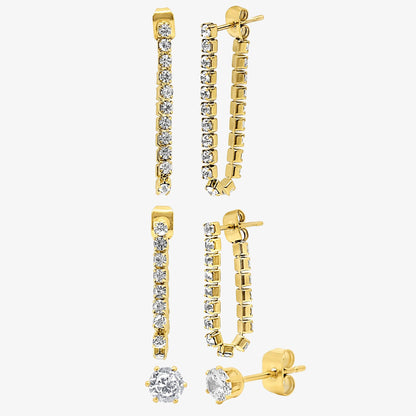 Drop the Link 3 Piece Earring Set - EVRYJEWELS