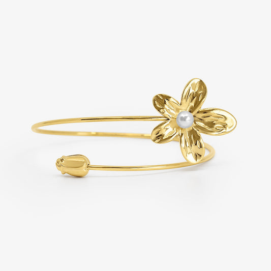 Flower Crush Arm Cuff Gold - EVRYJEWELS