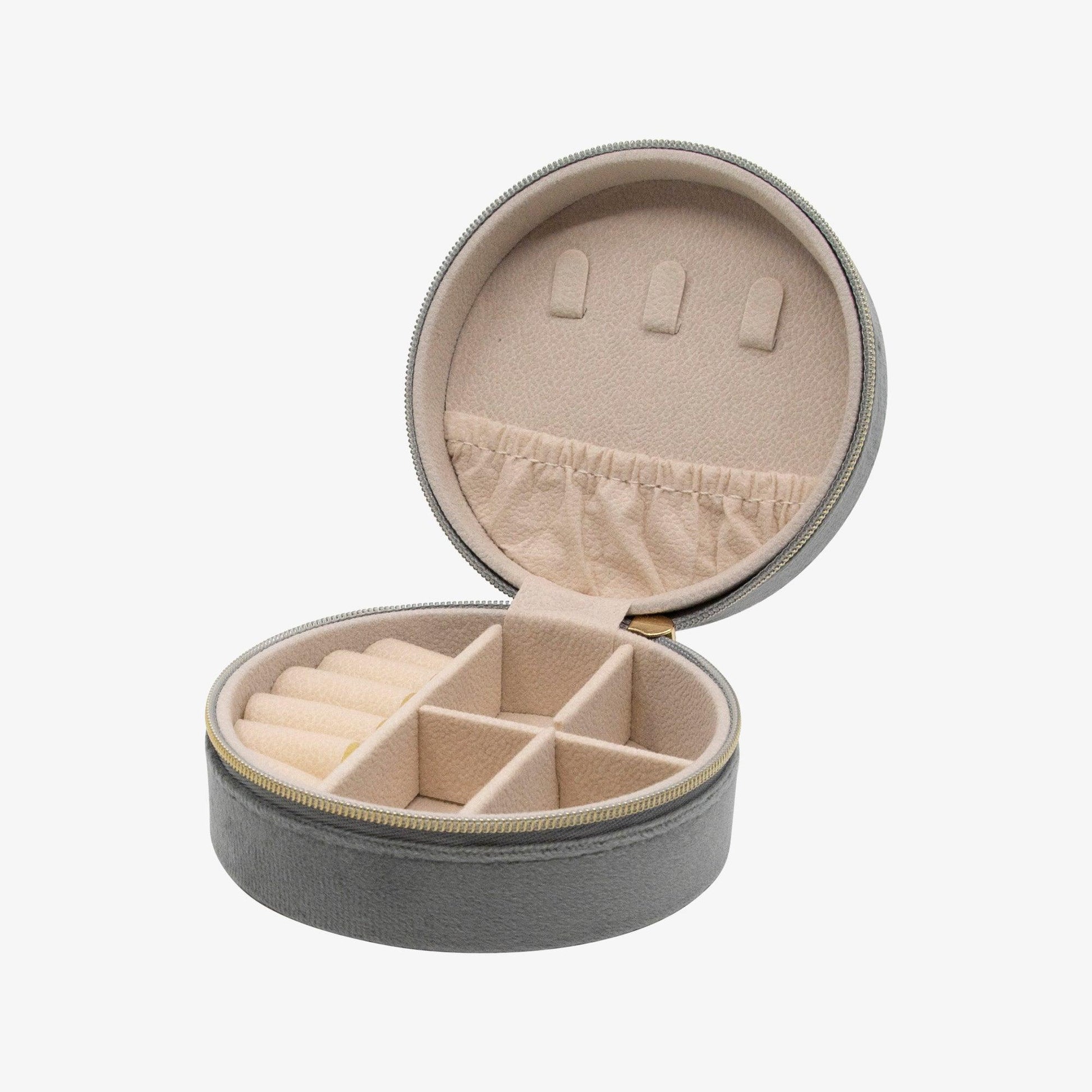 Round Velvet Travel Jewelry Case - EVRYJEWELS