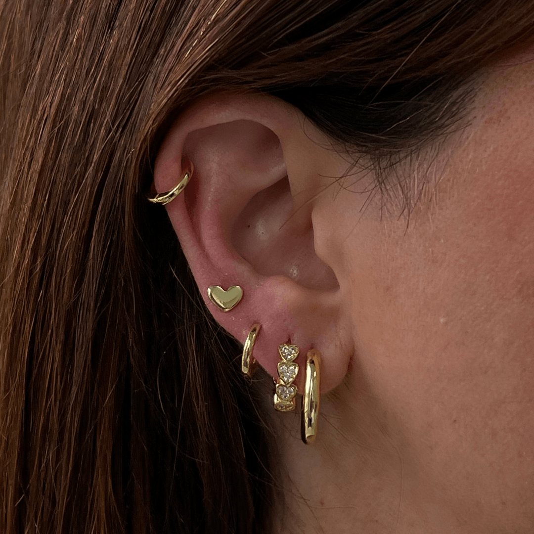 Hearts All Around Earrings - EVRYJEWELS