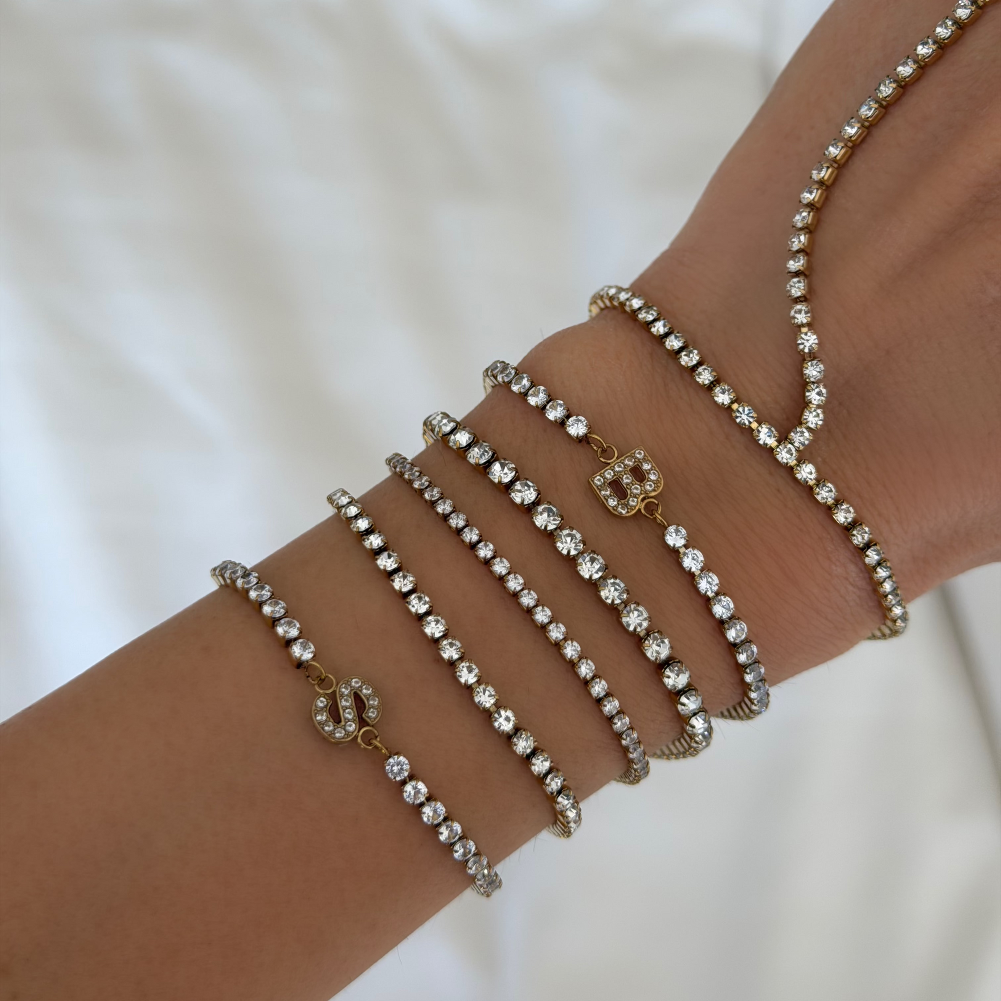 Icy Initial Tennis Bracelet - EVRYJEWELS
