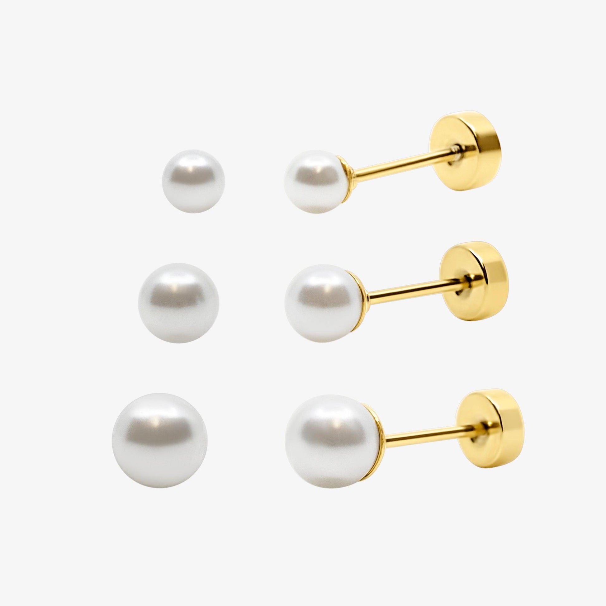 Pearl Crush Flat Back Earrings - EVRYJEWELS