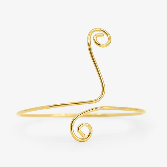 Spiral Glow Arm Cuff Gold - EVRYJEWELS